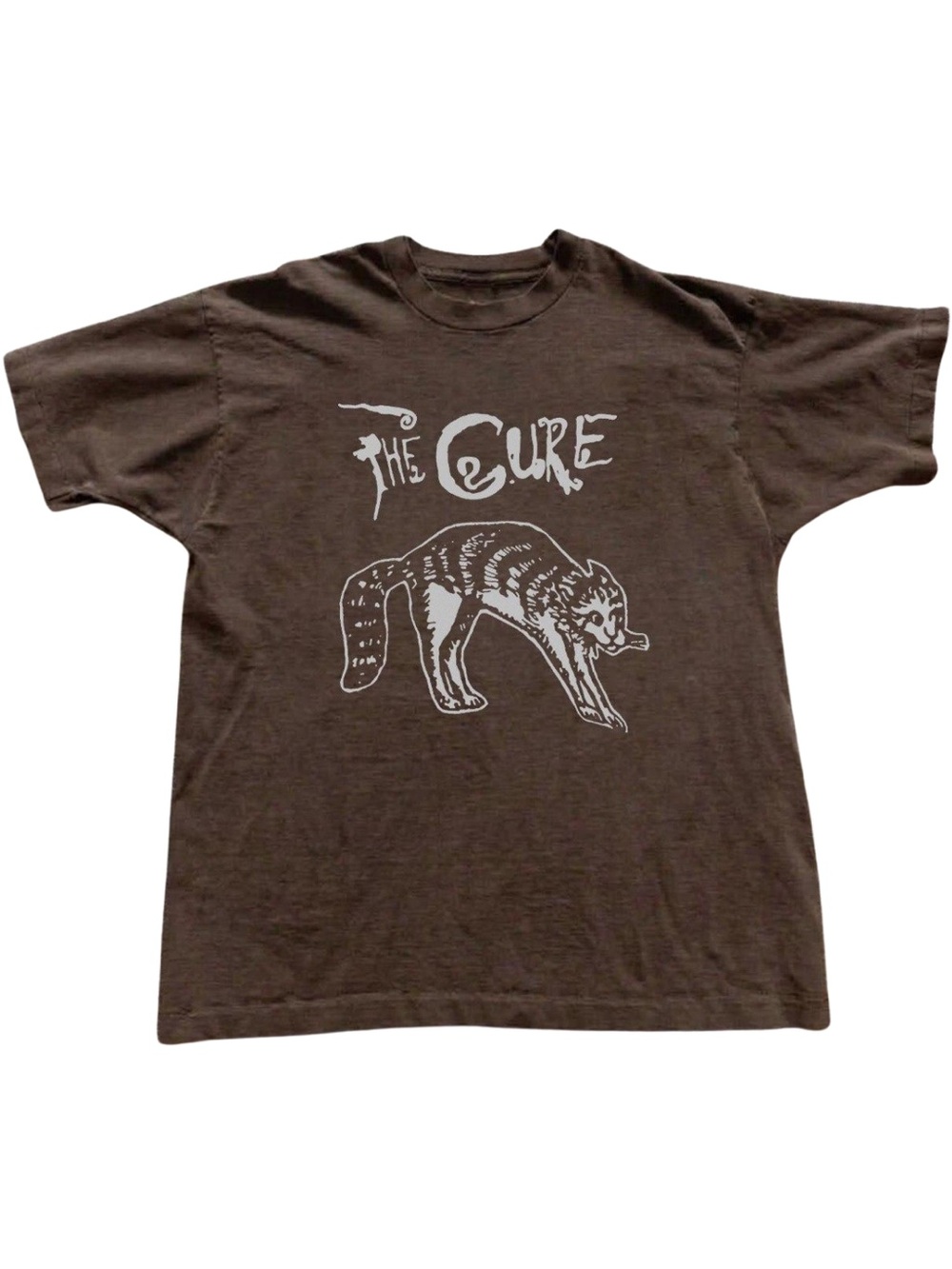 Gildan The Cure Brown Graphic Tee - Band T-Shirt